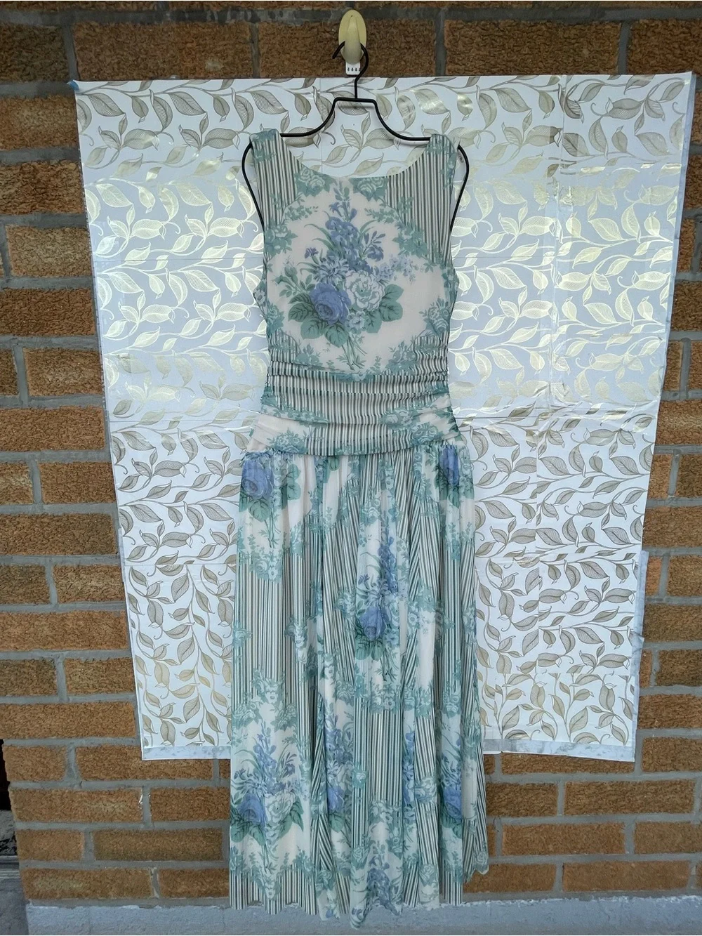 Abercrombie & Fitch Floral Maxi Dress M Coquette Cottagecore Knit Sleeveless